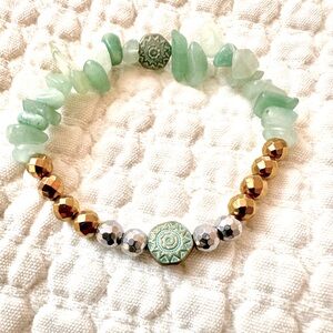 🕉️ Hematite & Green Aventurine bracelet❣️